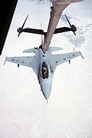EAF F-16 refuels from KC-135