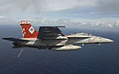 AIR F-18F Over CV-63 USS Kitty Hawk