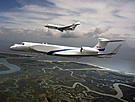 Israeli G550 CAEW (bottom) and G550 SEMA over Georgia