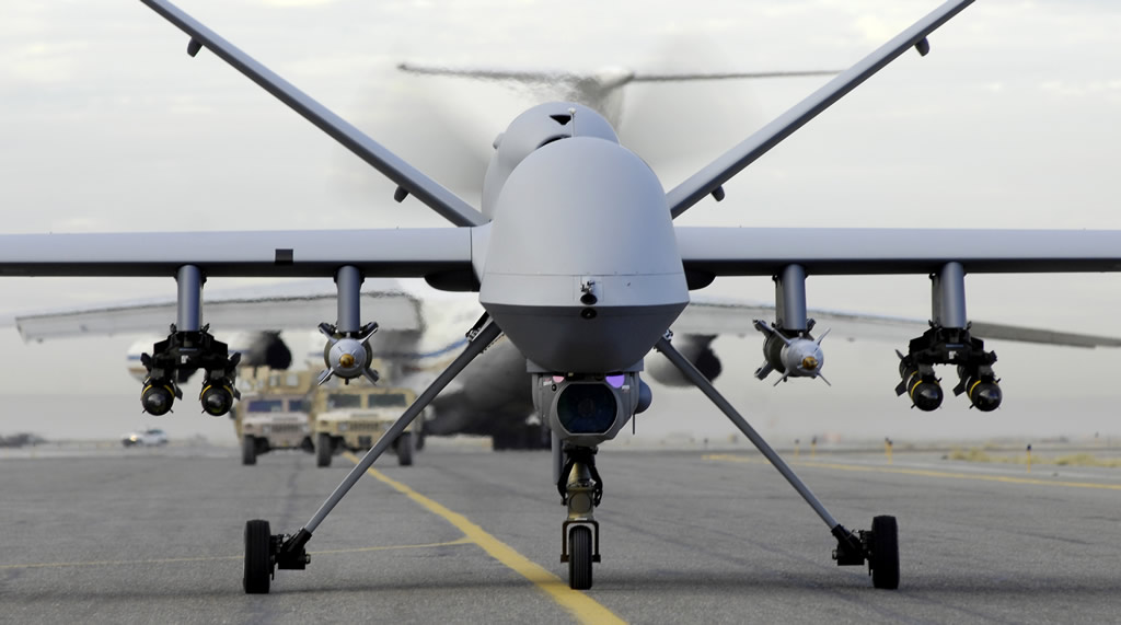 air uav mq 9 reaper armed frontal taxiing lg