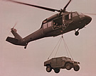 American UH-60, HMMWV underslung
