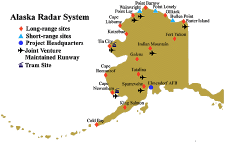 Alaska radar system map