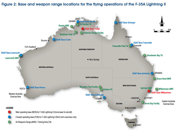 F-35A: Australian RAAF basing