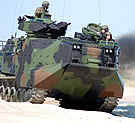 AAV7P1 Maneuvers on the Beach