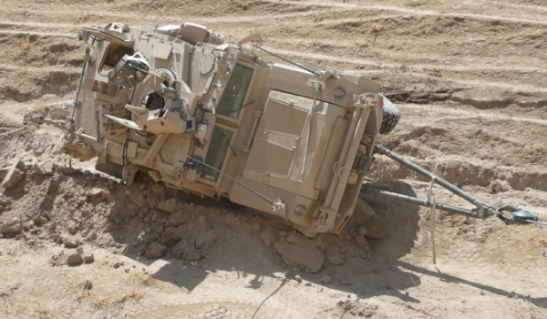 Recovering a ditched MRAP - rough but effective