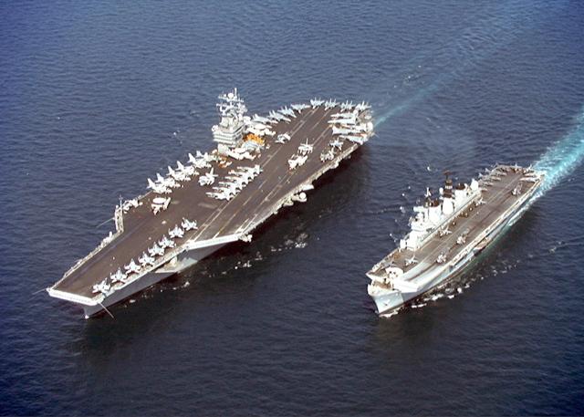 ship cv 74 uss stennis and cv hms illustrious lg