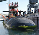 SSN-725 USS Helena enters dry dock
